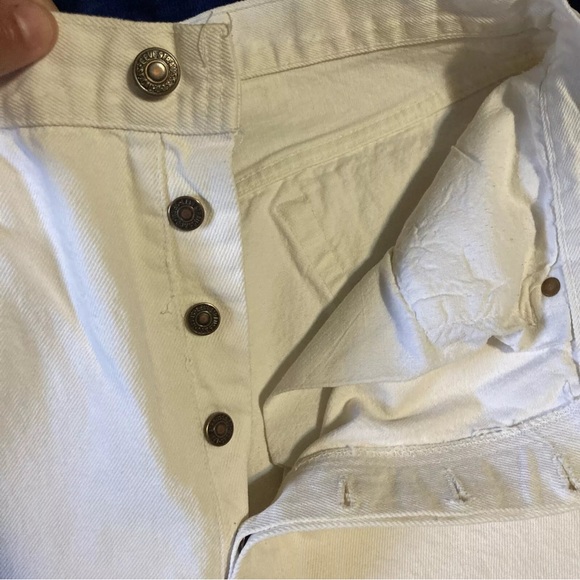 Vintage 80s-90s Levi’s White 501s 34x31 Made in the USA - Picture 6 of 16